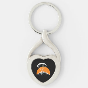 Vintagen Återställning av parametrar Twisted Heart Silverfärgad Nyckelring