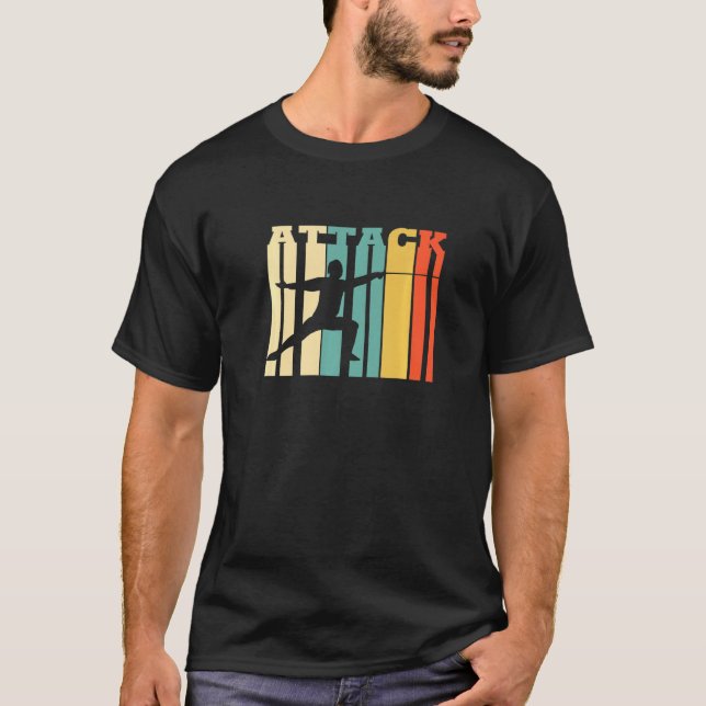 Vintagen Attaceringsfack T Shirt (Framsida)