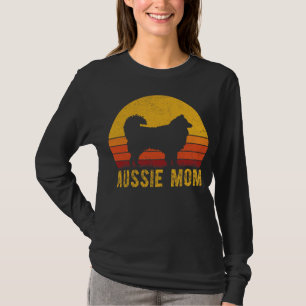Vintagen Aussie Mamma Australian shepherd Hund Mam T Shirt