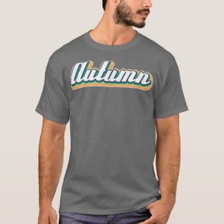 Vintagen AutumnRetro First Namn Personlig T Shirt