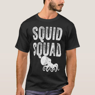 Vintagen av bläckfisk i havsområdet Octopus i nord T Shirt