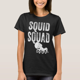 Vintagen av bläckfisk i havsområdet Octopus i nord T Shirt