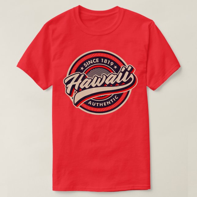 Vintagen av hawaii Retro T Shirt (Design framsida)