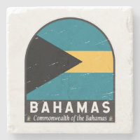 Vintagen Bahamas Flagga Emblem Distress
