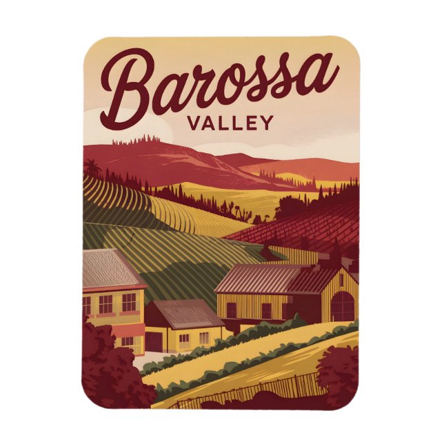 Vintagen Barossa Valley Magnet (Vertikal)