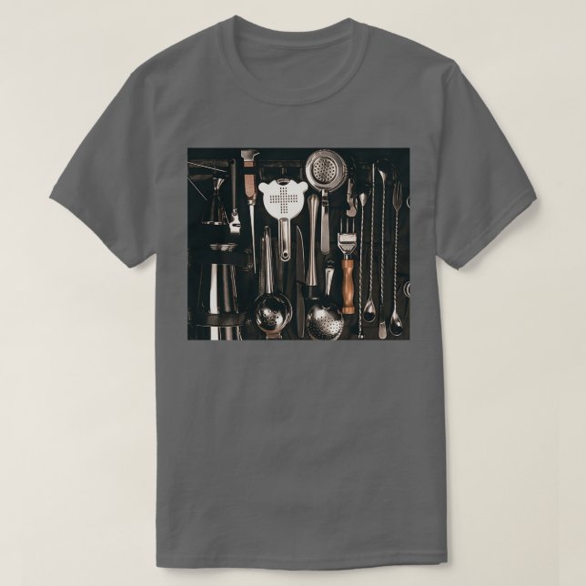 VINTAGEN BARTENDER VERKTYG T SHIRT (Design framsida)