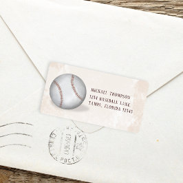 Vintagen Baseball All Star-Returadress Adressetikett