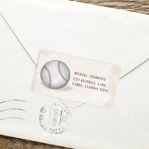 Vintagen Baseball All Star-Returadress Adressetikett