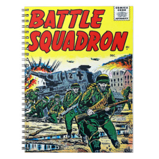 Vintagen Battle Squadron Helicopter Krig Anteckningsbok