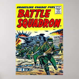 Vintagen Battle Squadron Helicopter Krig Poster