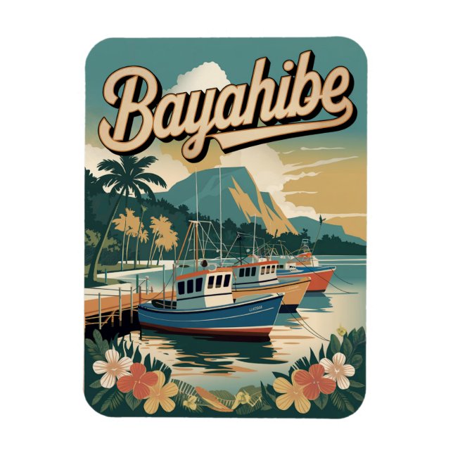 Vintagen Bayahibe Dominikanska republiken Magnet (Vertikal)