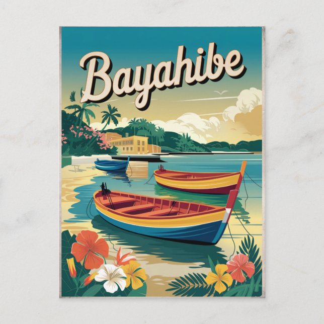 Vintagen Bayahibe Dominikanska republiken Vykort (Framsida)