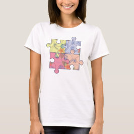 Vintagen Bella+Canvas Flowcle Circle Top Puzzle T-shirt