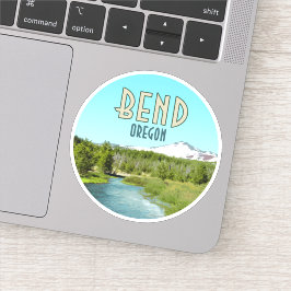 Vintagen Bend Oregon Mountain River Forest Klistermärken