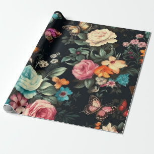 Vintagen Black Butterfly - avfärda utgivningspappe Presentpapper