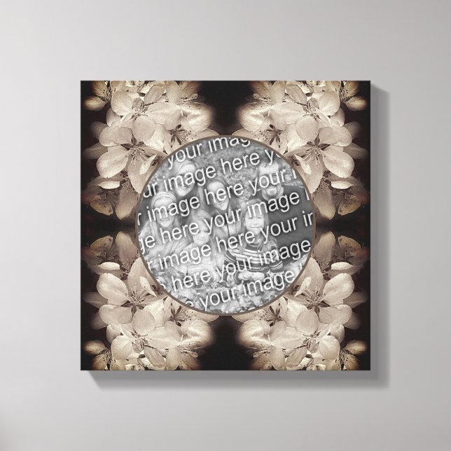 Vintagen BlomBlommar Skapar ditt eget foto Canvastryck (Framsida)