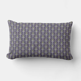 Vintagen Blue Fleur Mönster, Lumbar Pillow Lumbarkudde