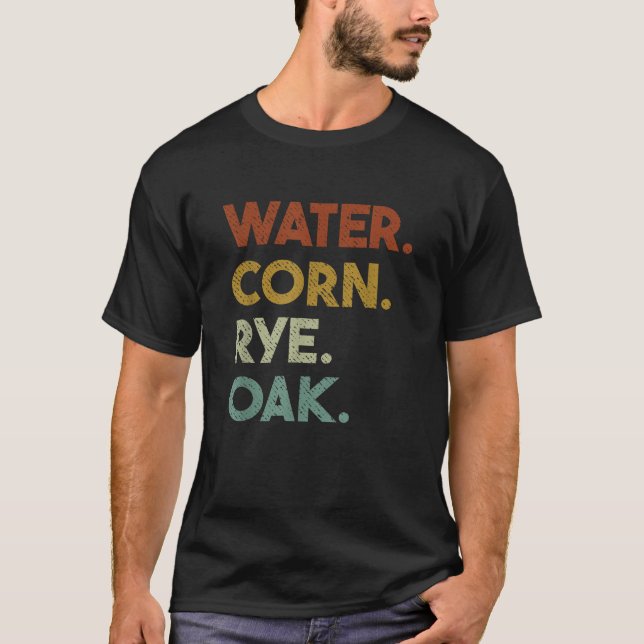 Vintagen Bourbon Ingredient List T Shirt (Framsida)
