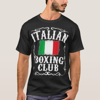 Vintagen Boxer Italien Boxer Klubb Flagga Gift T Shirt