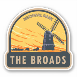 Vintagen Broads National Park England Klistermärken