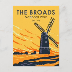 Vintagen Broads National Park England Vykort