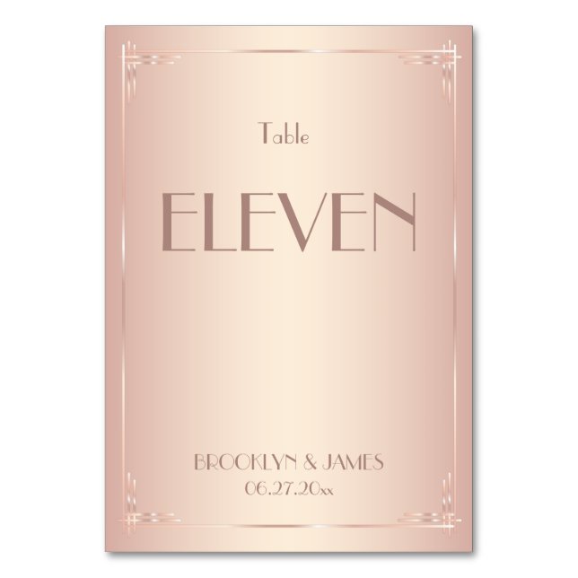 Vintagen  Bröllop Bordsnummer (Framsidan)