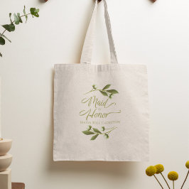 Vintagen bröllop Maid of honor Blommigt Personlig Tygkasse