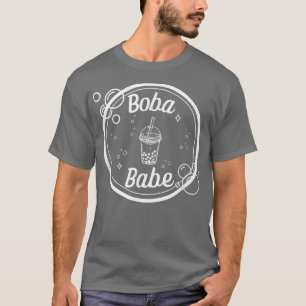 Vintagen Bubble Tea Boba Babe Seal Mjölk Tea Älska T Shirt