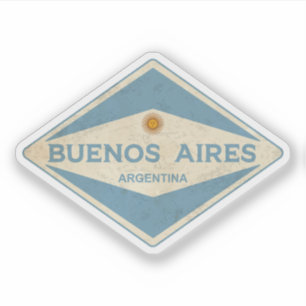 Vintagen Buenos Aires Argentina Klistermärken
