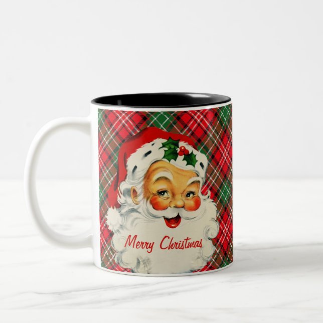 Vintagen Buon Natale Santa Play Mugg (Vänster)