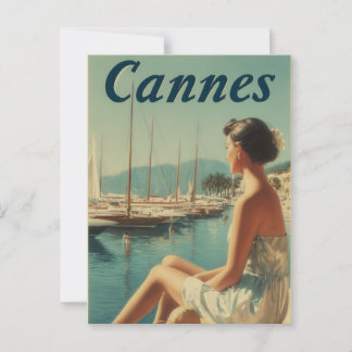 Vintagen Cannes Vykort
