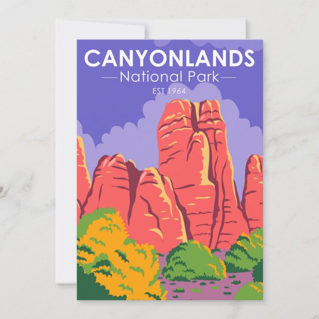 Vintagen Canyonlands nationalpark Utah Julkort (Framsida)