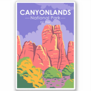Vintagen Canyonlands nationalpark Utah Klistermärken