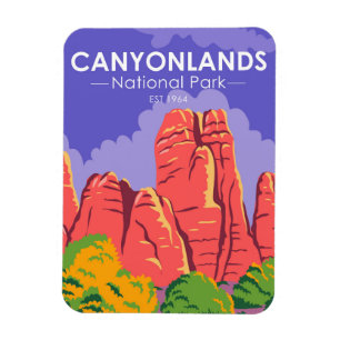 Vintagen Canyonlands nationalpark Utah Magnet