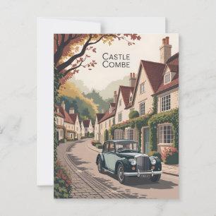 Vintagen Castle Combe Vykort