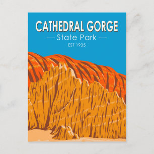 Vintagen Cathedral Gorge State Park Nevada Vykort