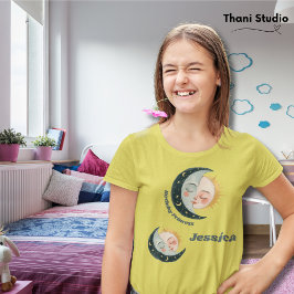 Vintagen Celestial Pajama Birthday Gult T Shirt