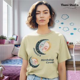 Vintagen Celestial Pajama Birthday Gult T Shirt