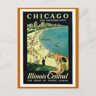 vintagen "Chicago - Vacation City" Vykort