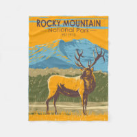 Vintagen Colorado Elk i nationalparken Rocky Mount