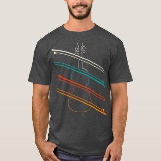 Vintagen Colorful String Instrument Violin Player T Shirt
