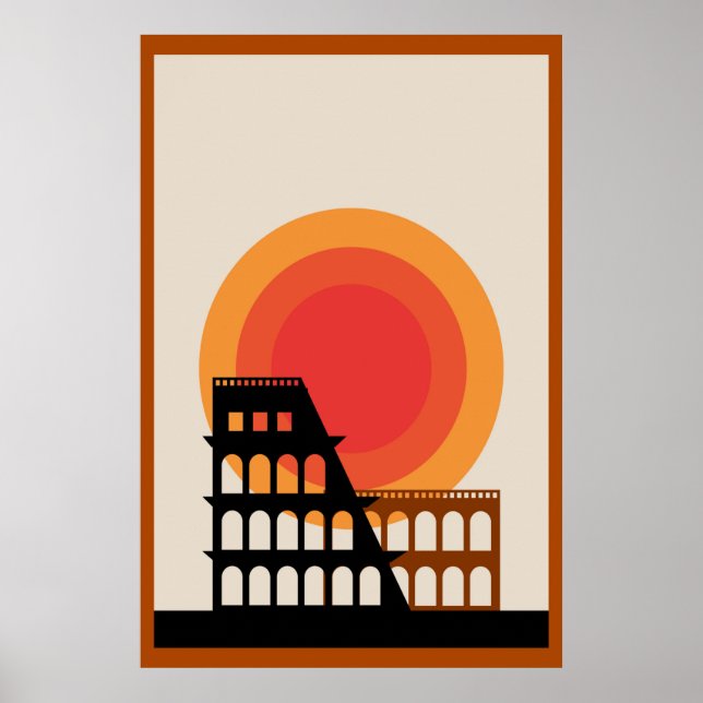 Vintagen Colosseum Unedated Photos Old Aesthetic Poster (Framsidan)
