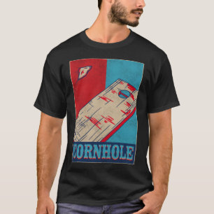Vintagen Cornhole Bean Bag Cornhole Retro T Shirt