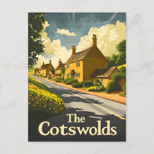 Vintagen Cotswets England Vykort