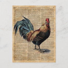 Vintagen Cottage Tupp Dictionary Bok Vykort