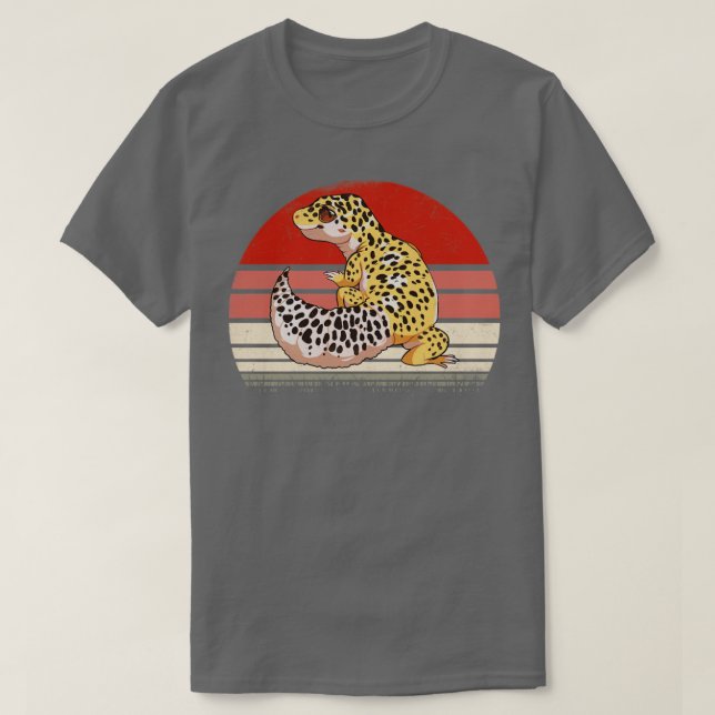 Vintagen CuteLeopard Gecko Retro Lizard T Shirt (Design framsida)
