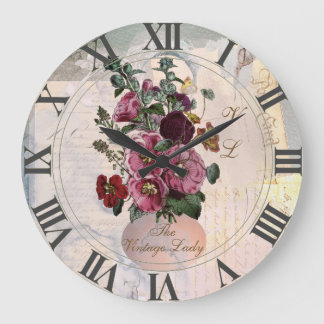 Vintagen Dam Vas + Monogram Stor Klocka