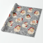 Vintagen Damask vid jultomten Presentpapper<br><div class="desc">Den här designen kan vara personlig genom att välja det andra alternativet för anpassning. Du kan också överföra till andra objekt. Kontakta mig på colorflowcreations@gmail.com eller använda alternativet chatta överst på sidan om du vill ha den här designen på en annan produkt eller behöver hjälp. Se mer av mina design...</div>