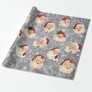 Vintagen Damask vid jultomten Presentpapper