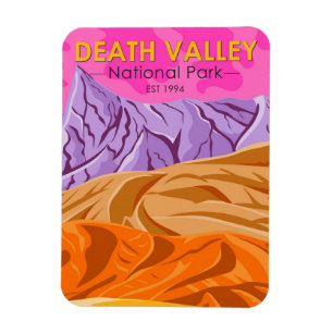 Vintagen Death Valley National Park Sand Dunes Magnet